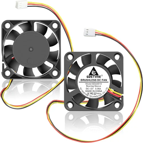 GDSTIME Ventilador de 1.575 pulgadas, 3 pines, 12 V, 1.575 x 1.575 x 0.394 in, mini computadora de PC, repuesto de ventilador de refrigeración sin
