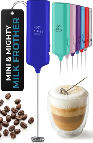 Miniatura 18 de Mini y Poderoso Espumador de Leche de Mano – Potente Espumador de Café de Mano, Mezclador de Bebidas Operado con Pilas – Tamaño de Bolsillo Compacto