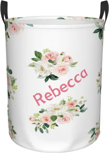 Miniatura 7 de Cesta de lavandería personalizada con nombre, plegable, impermeable, con asas, para ropa de dormitorio, juguetes Opción 4