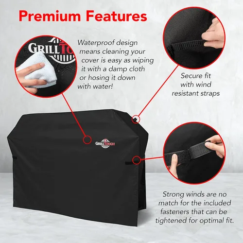 Miniatura 3 de GrillTough - Funda para parrilla resistente para barbacoa al aire libre, 72 pulgadas – Resistente al agua, a la intemperie, a los rayos UV y a