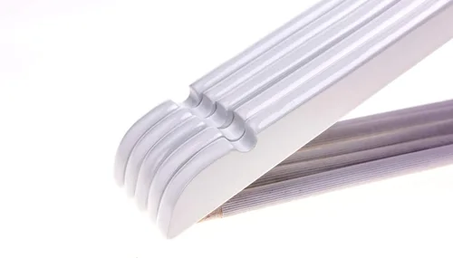 Miniatura 7 de Perchas de madera de calidad para trajes con barra antideslizante para pantalones, paquete de 20, percha de madera maciza con acabado liso