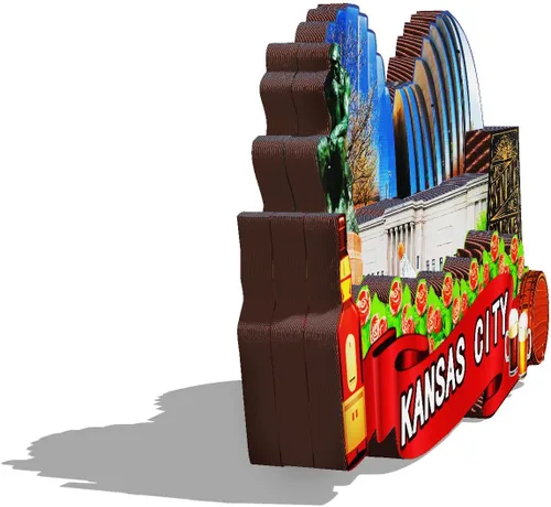 Miniatura 2 de Imán de madera de Kansas City de Estados Unidos, imanes 3D para nevera, recuerdos coleccionables de viaje, decoraciones hechas a mano, 2