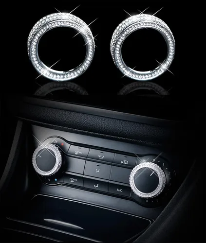 Miniatura 9 de CONGCONG para Mercedes Benz Cubierta de Control de Medios Interior Bling Accesorios de Cristal Compatible con Accesorios Mercedes-Benz