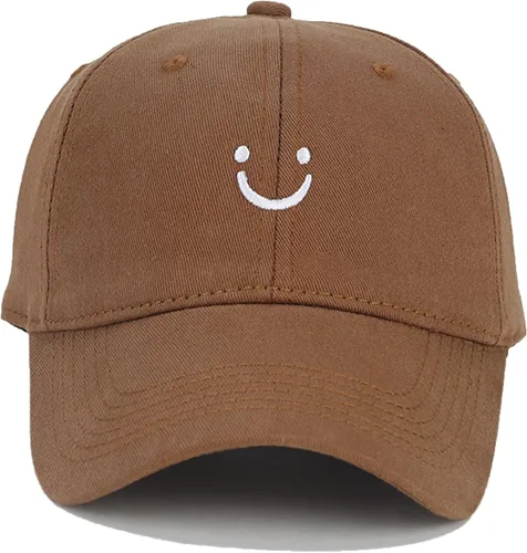 Miniatura 30 de Umeepar Gorra de béisbol con cara sonriente para mujeres y hombres, ajustable, de perfil bajo, de algodón, sin estructura, para papá