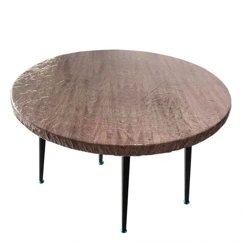 Miniatura 7 de LIBERECOO Mantel de vinilo transparente pequeño redondo ajustado para mesas de 22-26" de diámetro - Cubierta de mesa resistente elastizada