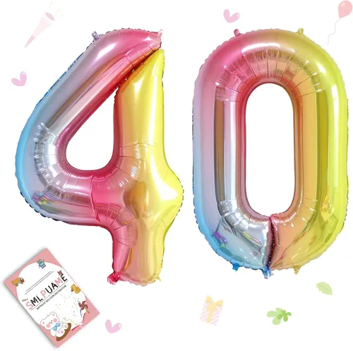 Miniatura 183 de Globos de números de 40 pulgadas del 0 al 9 dorados grandes del número 0, globos digitales para suministros de decoración de celebración de fiesta