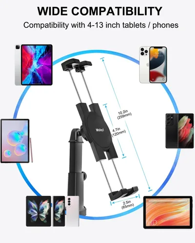Miniatura 7 de Soporte para tablet con ranura de CD para automóvil, altura ajustable, soporte para tableta de automóvil, reproductor de CD, bandeja de CD ultra