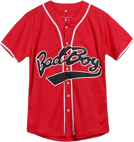 Amzdest 90s Clothes for Women and Men,Badboy Baseball Jersey Hiphop Clothing Shirt Theme Party