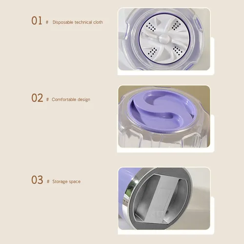 Miniatura 6 de USB-Powered Compact Delicates Washer Quiet Automatic Lightweight Ideal for Camping & Small Spaces USB Rechargeable Small Washer