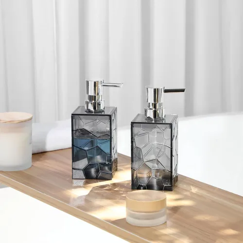 Miniatura 4 de Dispensador de Jabón de Manos, Botellas de Bomba Líquida de Plástico Acrílico Transparente Recargables Dispensador de Loción para Decoración de Baño