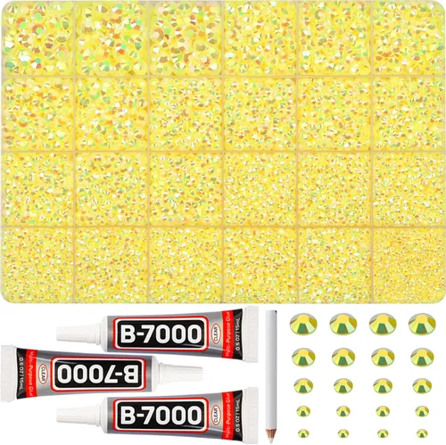 Miniatura 23 de 11000 piezas de diamantes de imitación con parte trasera plana de 2/3/4/5 mm en negro con pegamento para bordado, ropa, manualidades, zapatos, arte