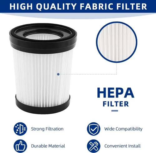 Miniatura 3 de Filtro de repuesto para aspiradora compatible con aspiradoras Fabuletta FSV001/FSV101, Girnoor G160/G165, Lubluelu 202, Oraimo OSV-102, VacLife