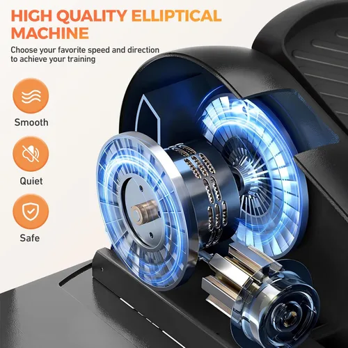 Miniatura 4 de Máquina elíptica de ejercicios, máquina elíptica debajo del escritorio, entrenador elíptico, ejercitador de articulaciones de piernas mientras está