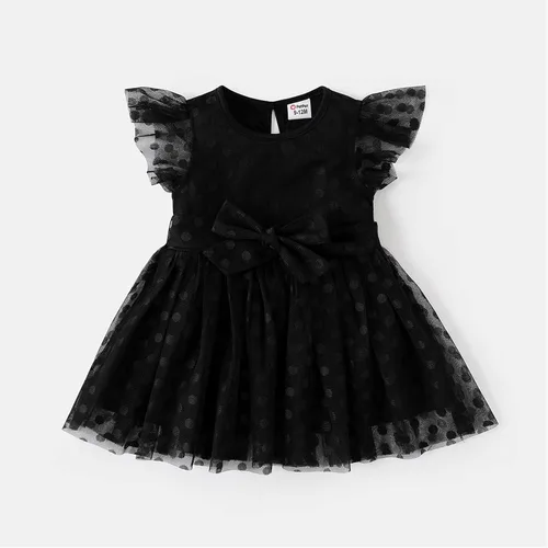 Miniatura 6 de PATPAT Baby Girl Princess Dresses Ruffle Sleeve Tutu Dress Butterfly Tulle Dress Flower Girl Party Birthday Dresses