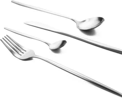 Miniatura 14 de JASHII Juego de cubiertos de acero inoxidable de 24 piezas, juego de cubiertos de servicio para 6, utensilios para cocina, aptos para lavavajillas