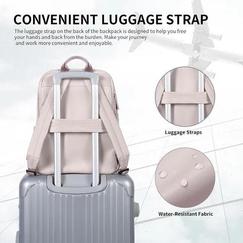 Miniatura 6 de GOLF SUPAGS - Mochila para portátil para mujer, casual, bolsa de día, para el trabajo, de viaje, mochila para portátil, para portátiles de 14/16