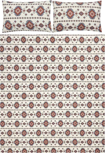 Miniatura 2 de De Leon Collections Sonoma Diamonds Southwestern Tribal Geometric - Juego de sábanas y fundas de almohada, tamaño individual