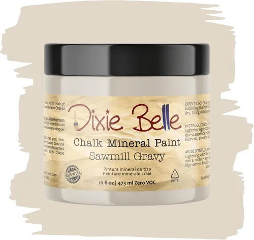 Miniatura 126 de Dixie Belle Paint Company - Pintura con acabado de tiza para muebles, color negro (Caviar), 1 galón, 128 fl oz, pintura mineral color rosa intenso