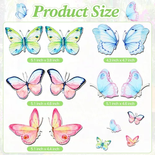 Miniatura 4 de Eaasty 10 Piezas Imanes de Mariposa para Puerta de Malla Imanes de Doble Cara para Puerta de Malla Adhesivos Magnéticos Flexibles Protector