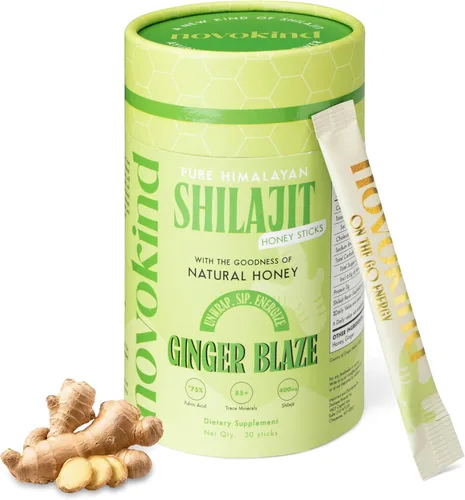 Miniatura 8 de Shilajit del Himalaya de 400 mg para hombres con miel, canela, barras energéticas para llevar y apoyo inmunológico para mujeres, 75% más de ácido