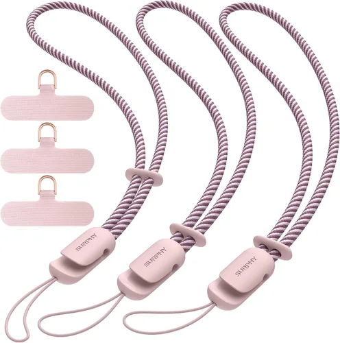 Miniatura 28 de SURPHY Paquete de 3 correas de muñeca para teléfono con lengüeta de sujeción para teléfono celular, correa para teléfono celular, correa para A
