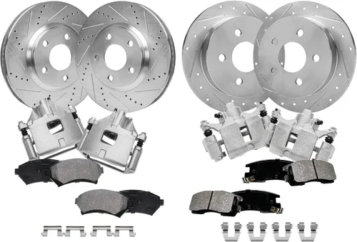 Miniatura 9 de Detroit Axle - Rotores de freno para Ford Mustang 2015, 2016, 2017, 2018, 2019, 2020, 2021, 2022, 2023, repuesto de rotores de freno de disco