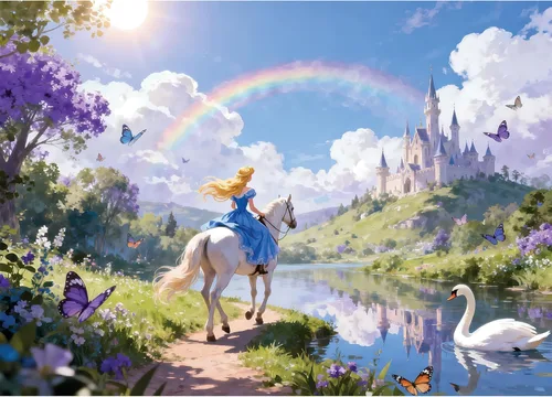 Miniatura 18 de Rompecabezas para adultos de 1000 piezas – Rompecabezas coloridos con temática de río de bosque fantástico, divertido juego familiar, desafiante