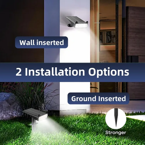 Miniatura 7 de HOFLYW Focos solares impermeables para exteriores, luces solares de camino de paisaje del atardecer al amanecer, iluminación al aire libre, 4 modos
