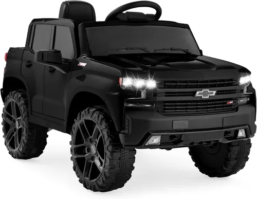Best Choice Products Camioneta Chevrolet Silverado con licencia de 12 V para montar, juguete de auto eléctrico con control remoto para padres,