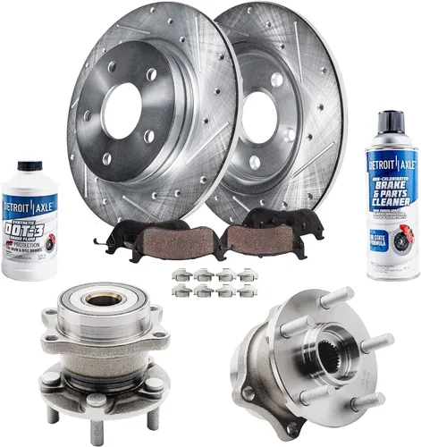 Miniatura 84 de Detroit Axle - 4 rotores de freno para Chevrolet Cruze 2014 2015 [modelos de motores de gas] Rotores de freno de disco perforados y ranurados