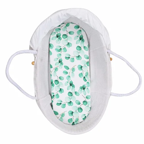 Miniatura 8 de Onacosht Juego de sábanas de moisés, paquete de 3 para bebé, niño y niña, sábana bajera ajustable de punto elástico, universal para colchón Hoja