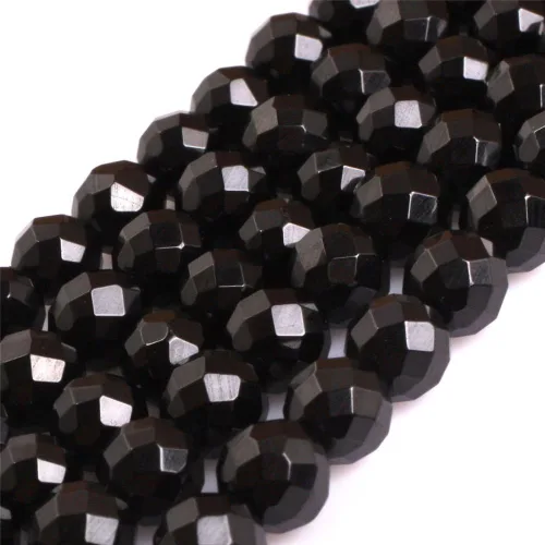 Miniatura 14 de Granos de piedra preciosa semipreciosa natural del grado AAA para la fabricación de la joyería 15 '' (Rondelle espinela negra/2X4MM)
