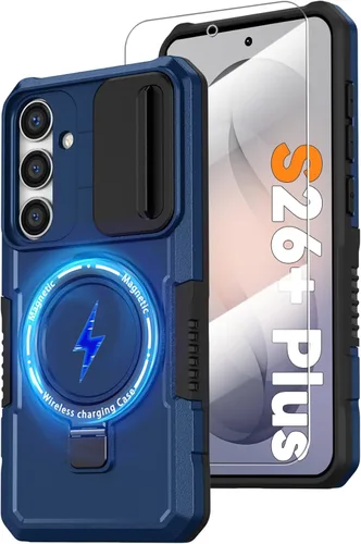 Miniatura 101 de Funda magnética para Samsung Galaxy Note 20 Ultra con soporte de anillo [con protector de pantalla] [Compatible con carga inalámbrica MagSafe] Funda