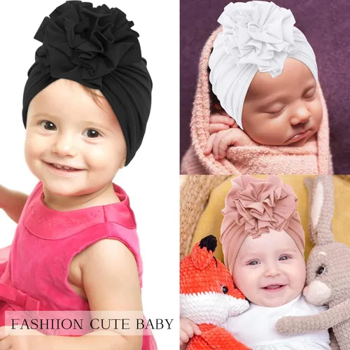 Miniatura 7 de Turbante para bebé, sombrero de niña, turbante para niñas pequeñas, sombreros turbantes para bebés y niñas pequeñas con gorro de lazo