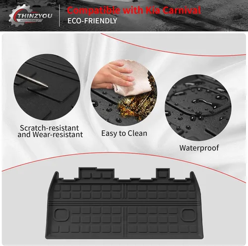 Miniatura 4 de alfombra de carga para maletero, protector de cubierta de asiento trasero de elastómero termoplástico