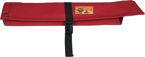 BULL TOOLS Organizador de rollos de herramientas con 16 bolsillos para llaves, lona de poliéster balístico impermeable métrica y SAE, bolsa de Rojo