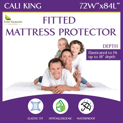 Miniatura 37 de Protector de colchón impermeable tamaño individual - Estilo sábana ajustable - Cubierta hipoalergénica de calidad premium que protege contra