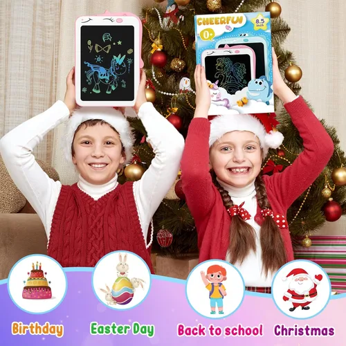 Miniatura 2 de Tableta de escritura LCD para niños, tableta de dibujo colorida de 8.5 pulgadas, juguete de unicornio para niñas y niños de 3, 4, 5, 6, 7, 8 años