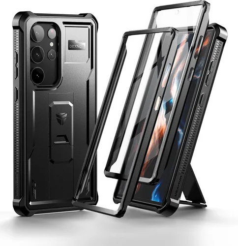 Miniatura 9 de Dexnor Funda de cuerpo completo para Samsung Galaxy S23 Ultra 5G/6.8 pulgadas, marco frontal extra, protección de grado militar, protector
