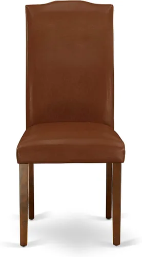 Miniatura 36 de East West Furniture DLEN3-BLK-69 - Juego de muebles de comedor de 3 piezas que contiene una mesa de comedor redonda con gotas y 2 sillas tapizadas