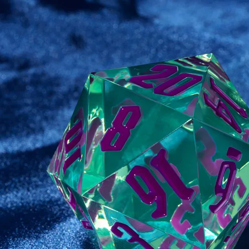 Miniatura 6 de 55mm dados de 20 lados DND, dados gigantes D20 D&D poliédricos grandes D20 con caja de regalo de dados para Dungeons and Dragons, juegos de mesa RPG