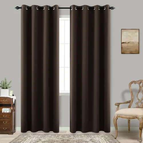 Miniatura 127 de Cortinas opacas de 72 pulgadas extra anchas para dormitorio, puerta corrediza de vidrio y patio, 2 paneles con ojales para oscurecer ventana grande