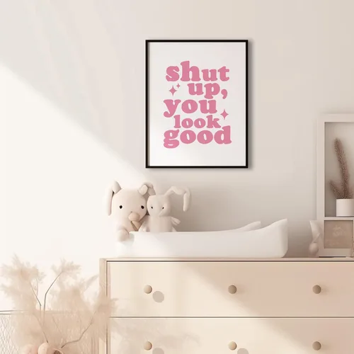 Miniatura 3 de Regalo del día de San Valentín para ella o mejor amiga, impresión artística de pared rosa, póster femenino de amor propio, decoración de dormitorio