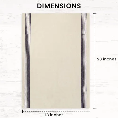 Miniatura 5 de Toallas de Cocina a Rayas Decorativas 18x28 pulgadas Toallas de Té de Algodón para Platos Bordado Bohemio Juego de Regalo Festivo de 6 Toallas