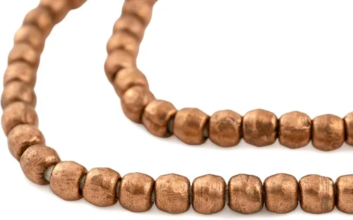 Miniatura 12 de Cuentas redondas de plata de 0.157 in - Hilo completo de cuentas espaciadoras de metal africano - The Bead Chest