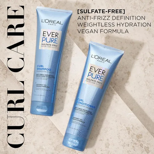 Miniatura 2 de L'Oreal Paris - Shampoo L'Oréal Paris EverCurl Hydracharge sin sulfato, con aceite de coco, 250 ml -, Acondicionador - 1 unidad