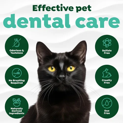 Miniatura 5 de TropiClean Fresh Breath Cat - Aditivo de agua dental + soporte para el tracto urinario, con extracto de arándano, limpieza de dientes y solución