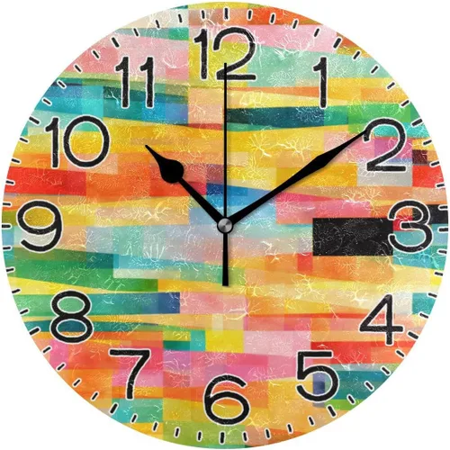 Miniatura 17 de ALAZA Reloj de pared cardenal de pájaro rojo de invierno, funciona con pilas, sin tictac, de cuarzo, analógico, rústico, rústico, reloj redondo