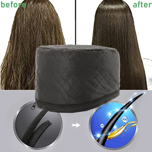 Miniatura 5 de Gorro térmico para acondicionamiento profundo, vaporizador de cabello, calefacción, cuidado térmico, tratamiento eléctrico del cuero cabelludo