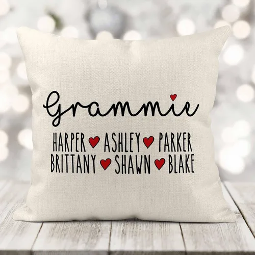 Miniatura 2 de Girls Love A Monogram Almohada para abuela – Regalos para abuela – Regalos para mamá de hija – Regalos para mamá – Almohada personalizada – Regalos